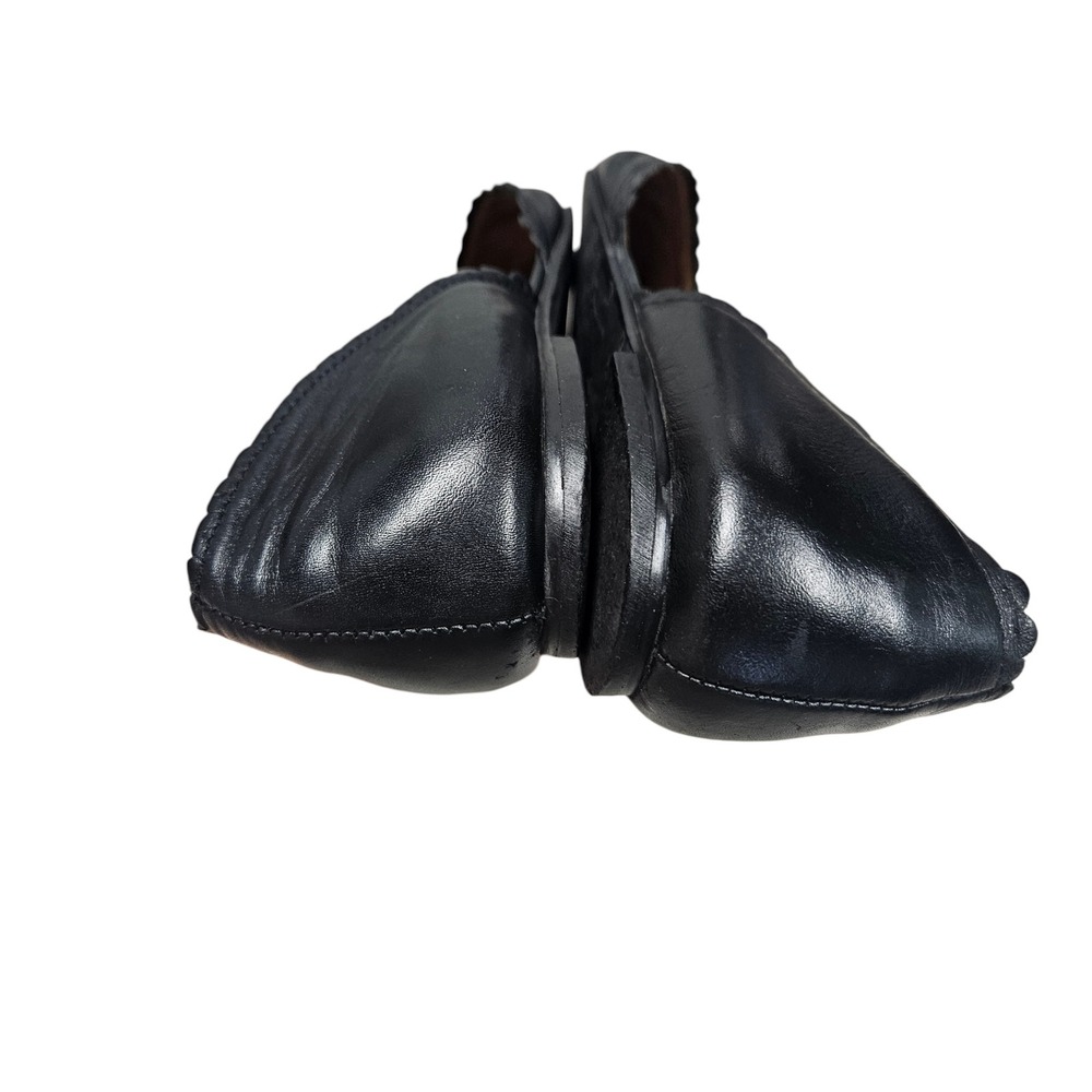 Jack Rogers Flats Womens 8 Black Leather Scalloped Pointed Toe d'Orsay Classic - Picture 11 of 14